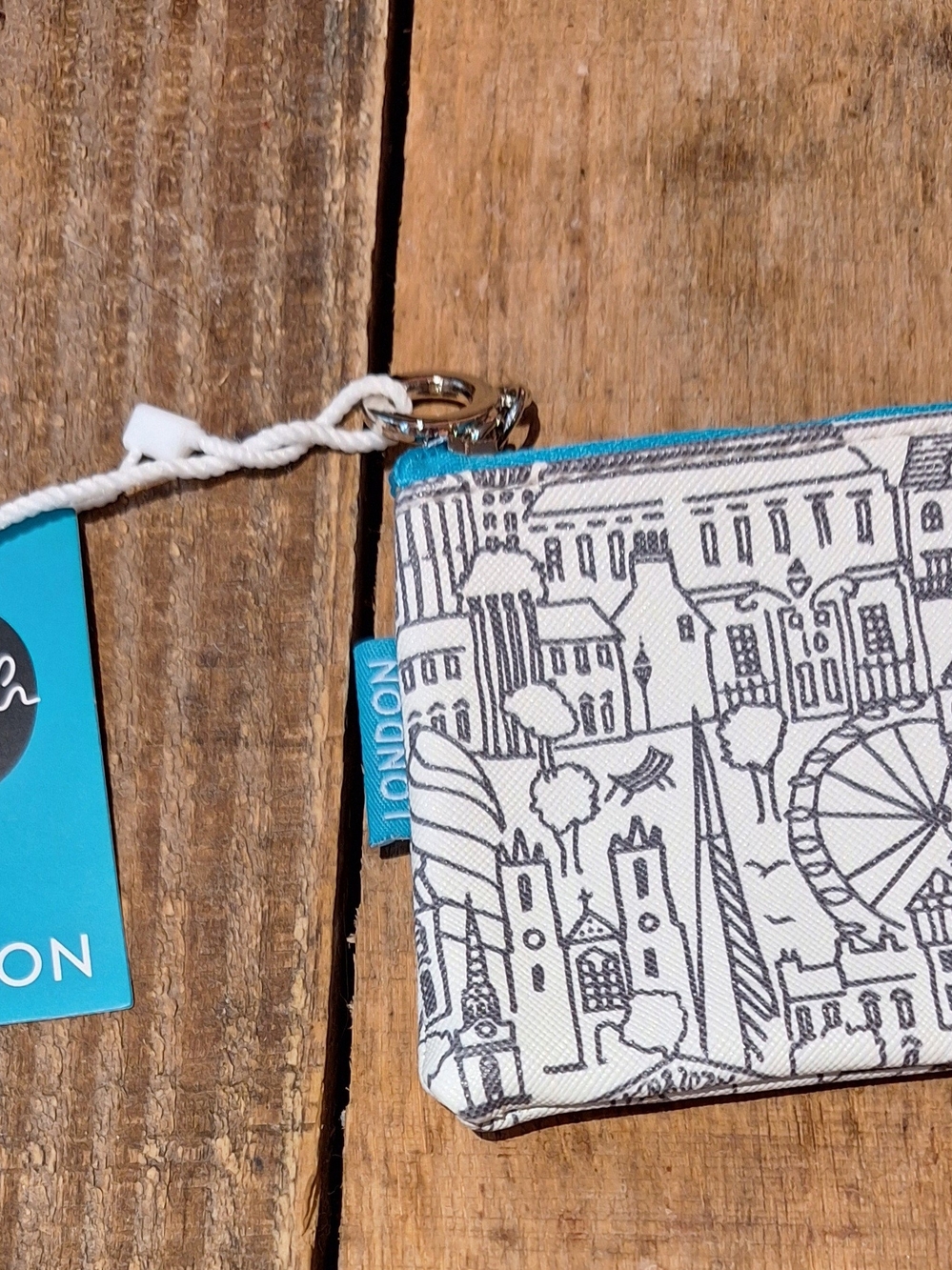 London Themed Coin Purse - Teal Trim